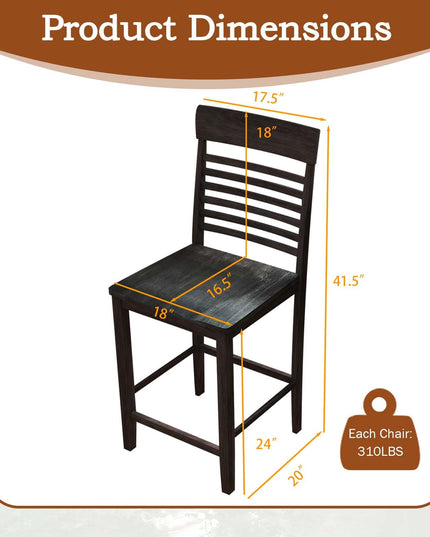 Giantex Counter Height Bar Stools Set of 2/4