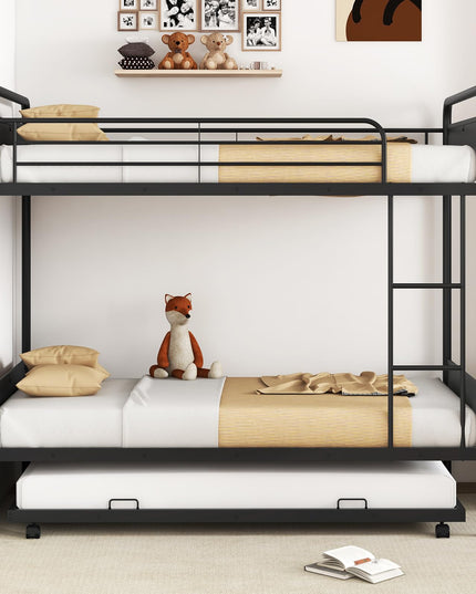 Giantex Metal Twin Over Twin Bunk Bed with Trundle