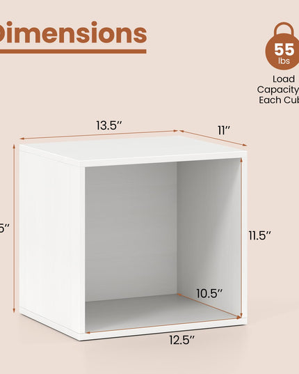 Giantex White Cubby Bookcase
