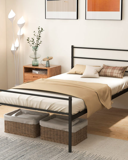 Giantex Twin Size Metal Bed Frame with Headboard & Footboard, 13.5 Inch Platform Bed Frame
