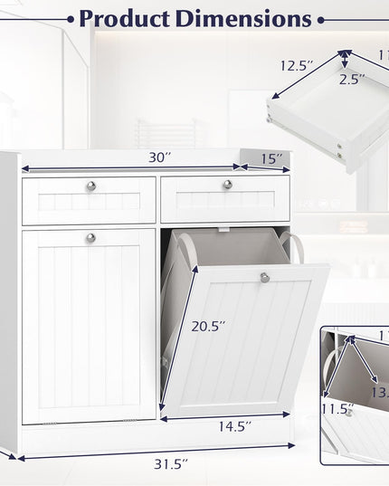 Meuble de rangement de salle de bain autoportant Giantex avec étagère