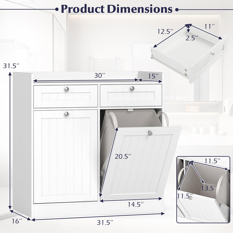 Meuble de rangement de salle de bain autoportant Giantex avec étagère