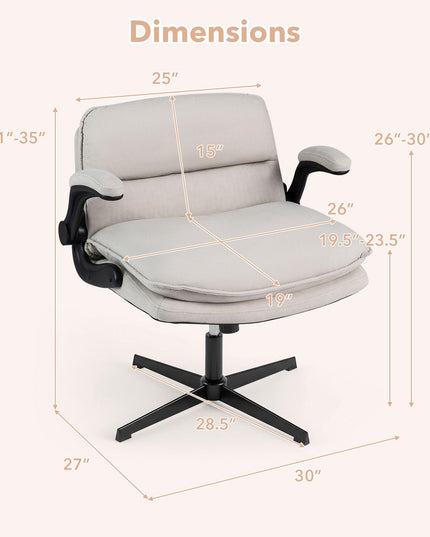 Giantex Ergonomic Criss Cross Chair with Flip-up Arms
