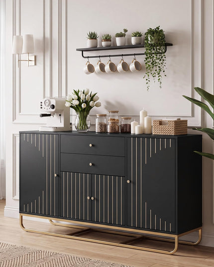 GIANTEX Modern Sideboard Buffet Cabinet with Storage & 2 Drawers