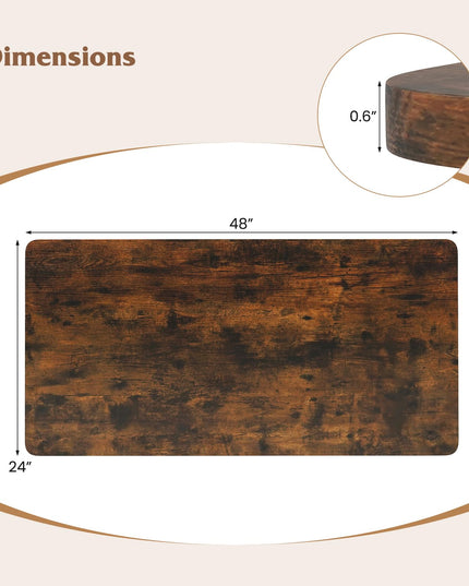 Dessus de table universel rectangulaire en bois Giantex 48 x 24 pouces