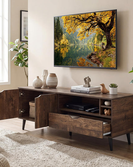 Giantex TV Stand for TVs up to 65 Inches Rustic Entertainment Center