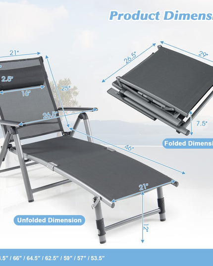 Giantex Outdoor Chaise Lounge Chair