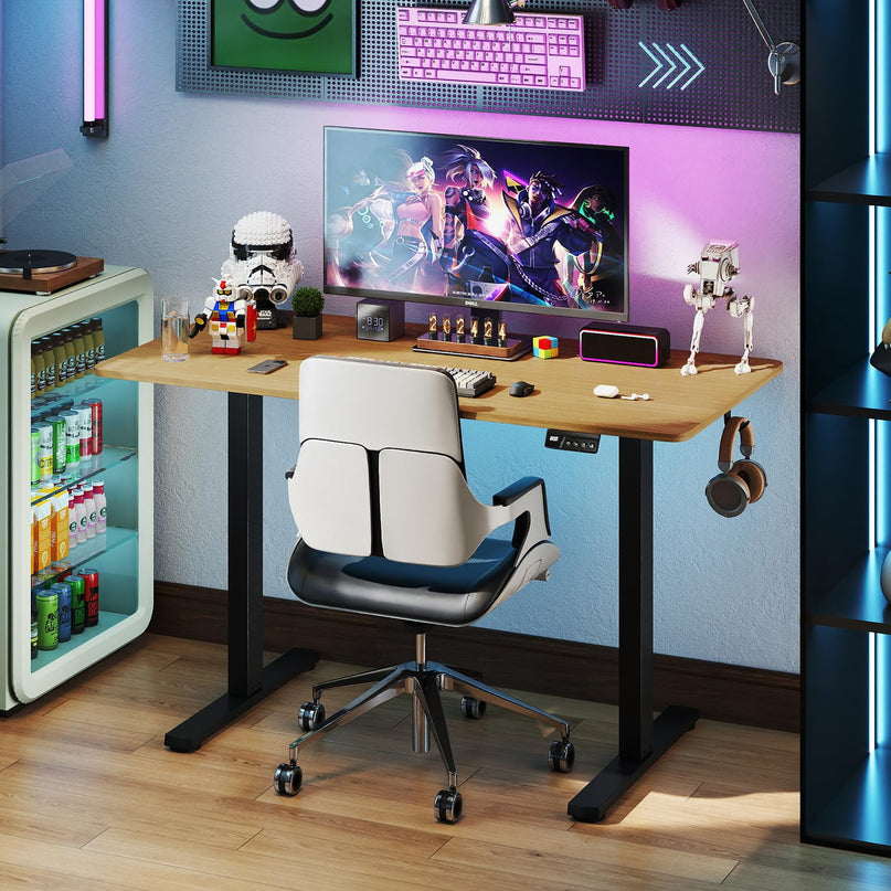 Pieds de bureau réglables électriques Giantex pour plateau de 100 à 120 cm