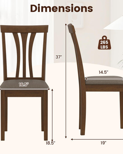 Giantex Wooden Dining Chairs Set for Living Room