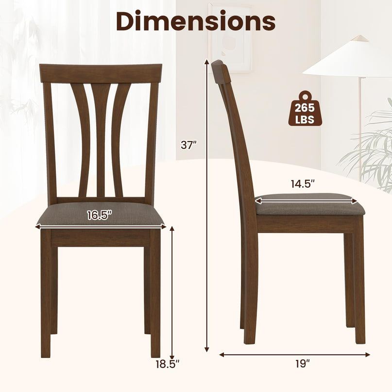 Giantex Wooden Dining Chairs Set for Living Room