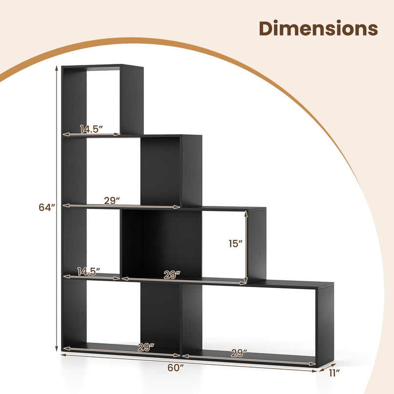 Giantex 6 Cube Geometric Bookshelf with Cubes for Living Room