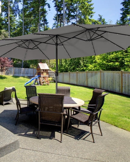 Parasol double face géant de 4,5 m pour l'extérieur Giantex