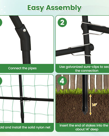 Garden Arch Trellis for Climbing Plants - Giantex