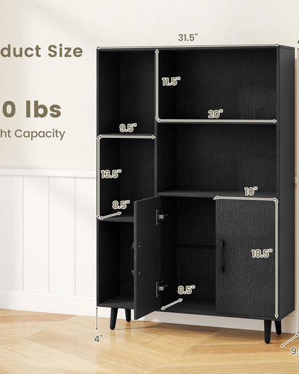 Meuble de rangement Giantex 47" | Bibliothèque avec 2 portes pour entrée, salon, bureau