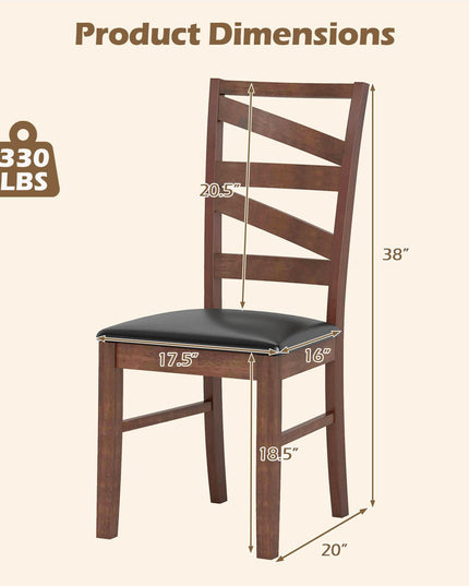 Giantex Wooden Dining Chairs Set of 2/4 for Dining Room