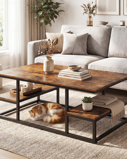 Giantex 43" Rectangular Modern Coffee Table with Storage