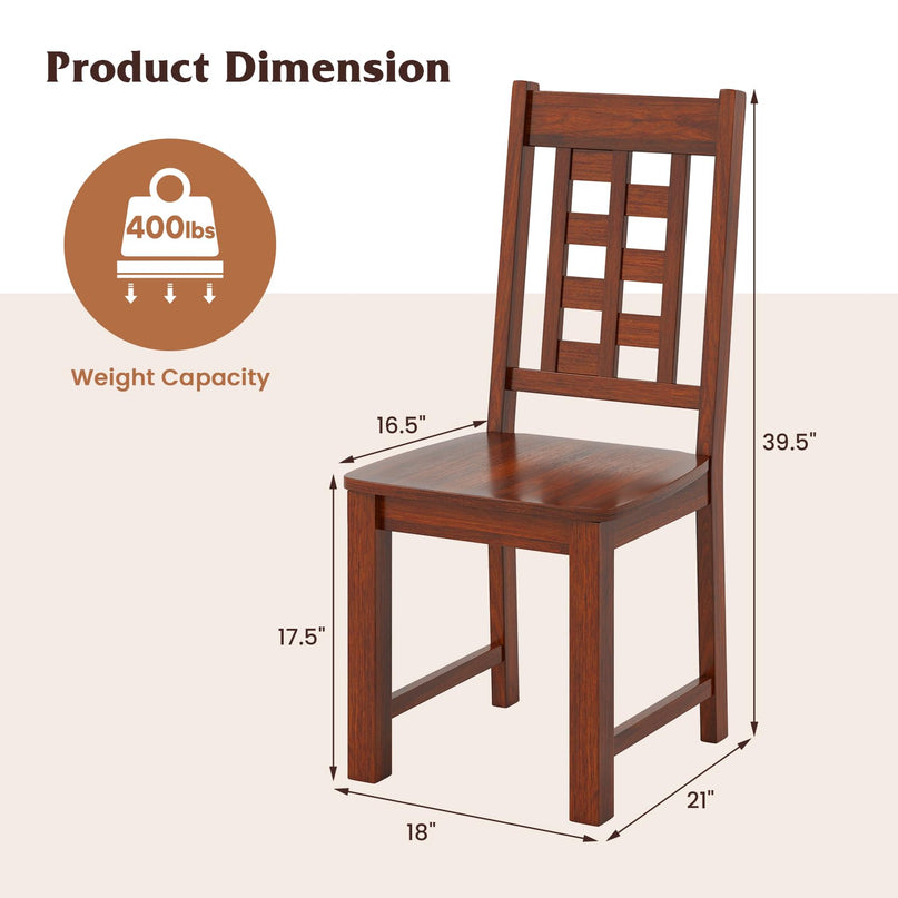 Giantex Wooden Dining Chairs Set for Kitchen
