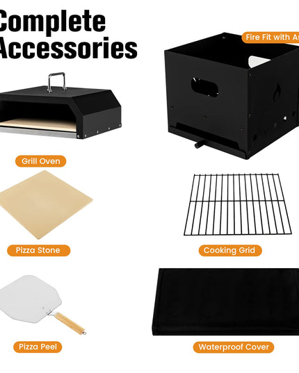 4-in-1 Outdoor Pizza Oven - Giantex