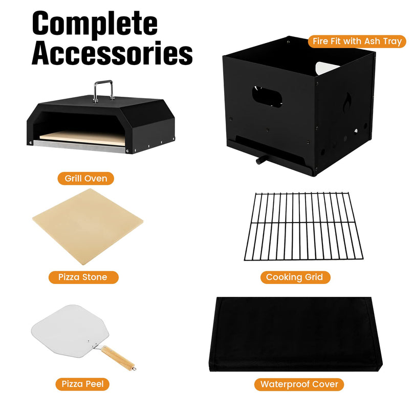 4-in-1 Outdoor Pizza Oven - Giantex