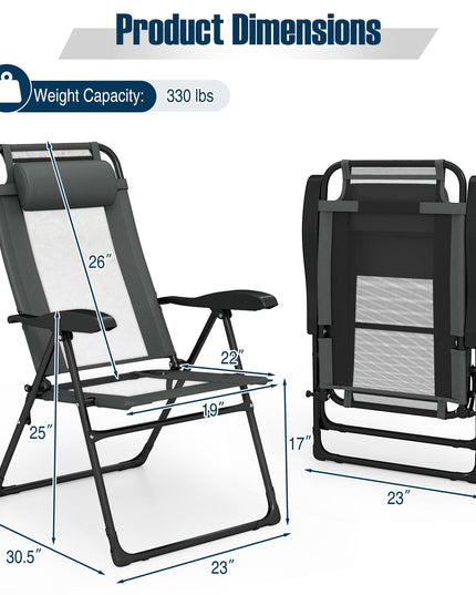 Giantex Folding Patio Chairs Set