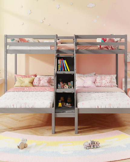 Giantex Twin Over Twin & Twin Bunk Bed for Kids Teens