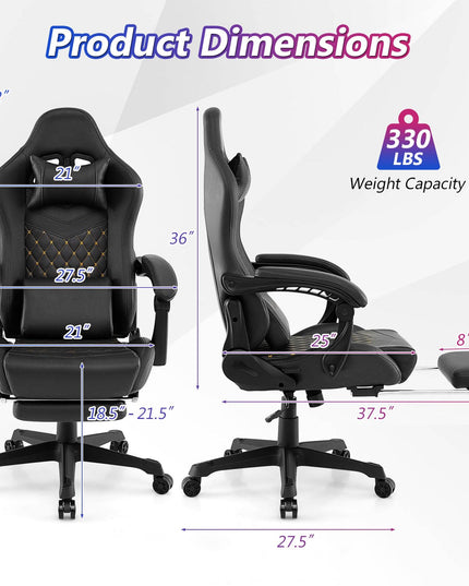 Giantex Gaming Chair High Back Video Game Chair with Footrest