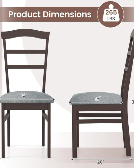 Giantex Wooden Dining Chairs Set for Dining Living Room