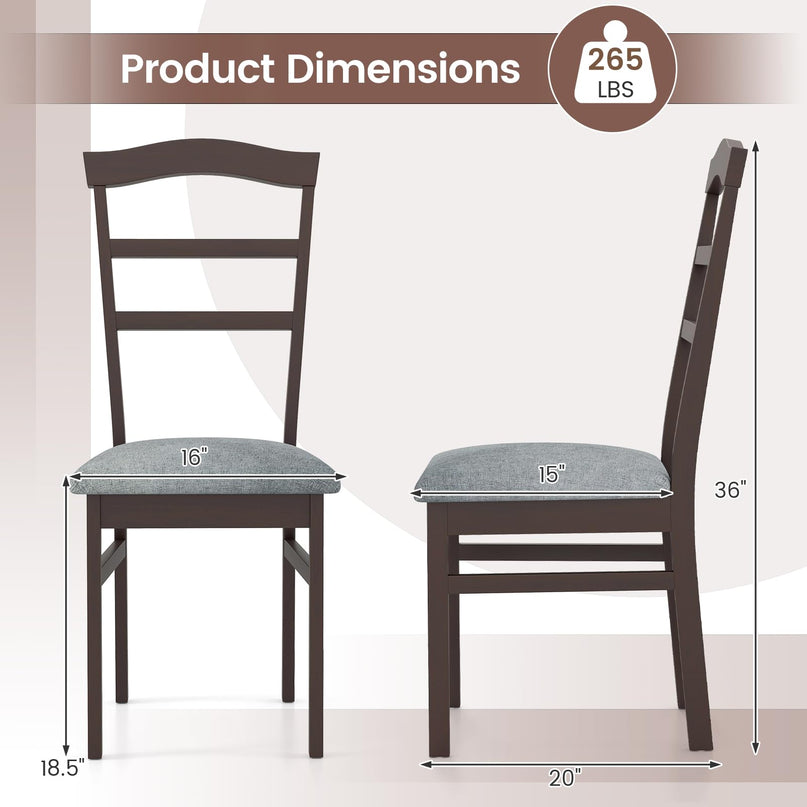 Giantex Wooden Dining Chairs Set for Dining Living Room