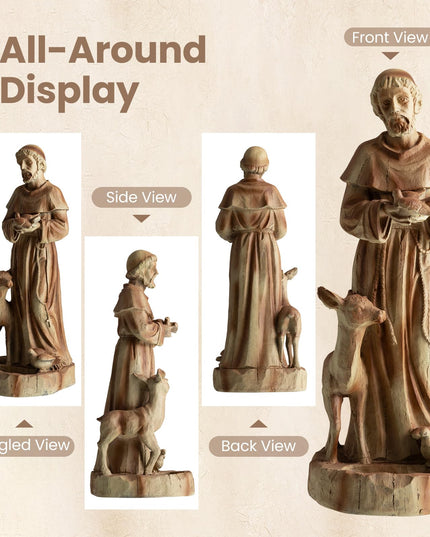 Giantex St. Francis Garden Statue with Bird Feeder