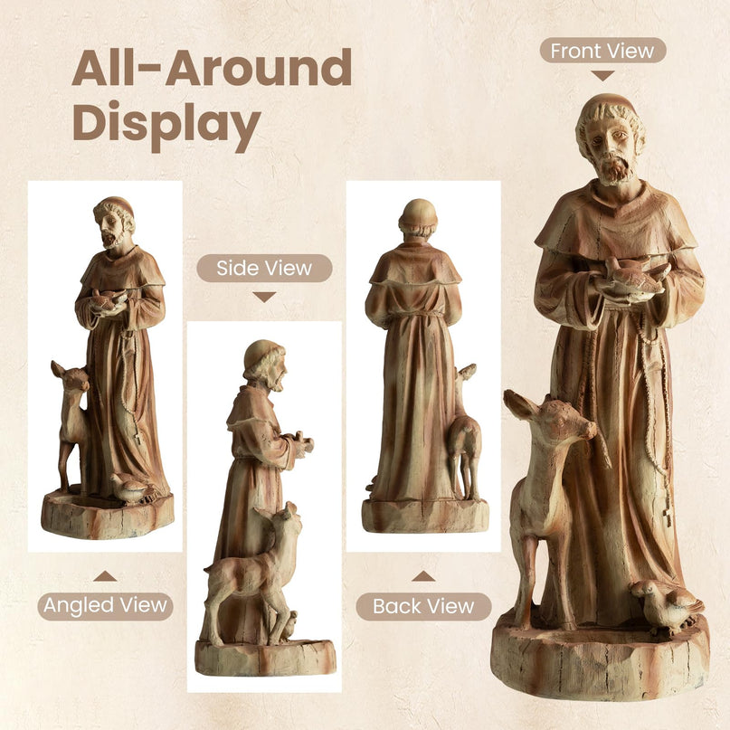 Giantex St. Francis Garden Statue with Bird Feeder