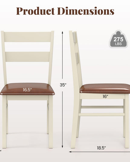 Giantex Wooden Dining Chairs Set for Dining Living Room Home