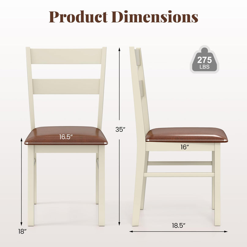 Giantex Wooden Dining Chairs Set for Dining Living Room Home