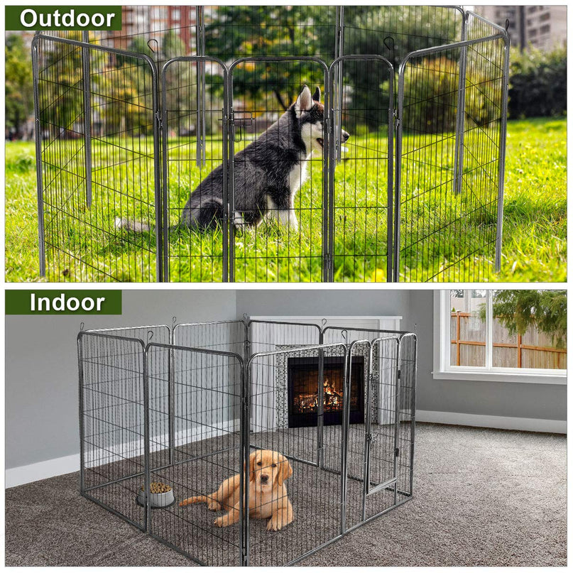 Giantex 8 Panel 48 inch Dog Playpen with Door