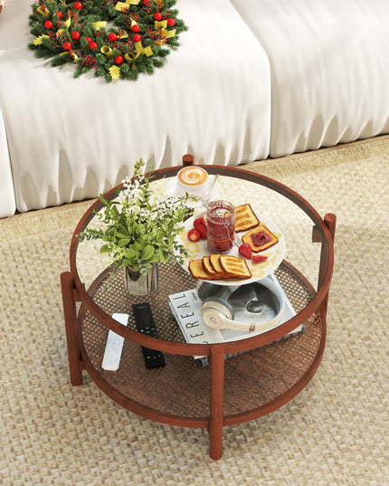 Giantex Rattan Coffee Table