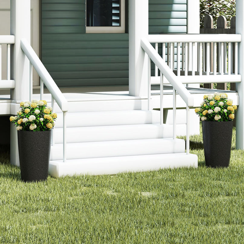 Giantex 21” Tall Plastic Planters Set of 2 for Front Porch Home Garden