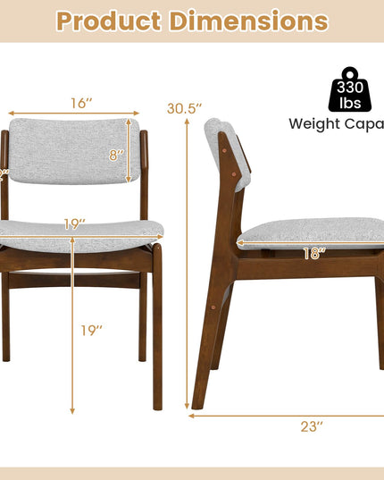 Giantex Modern Padded Dining Chairs Set of 2/4 Upholstered Kitchen Chairs