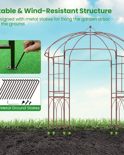 Giantex Birdcage Shape Garden Arbor, 8.4ft High x 7ft Wide