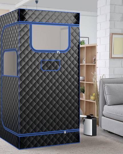 Giantex Portable Steam Sauna, Full Body Sauna Box with 3L Steam Generator, Remote Control