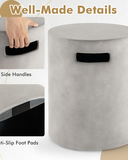 Giantex Propane Tank Cover Table - Outdoor Gas Tank Storage Side Table Fits 20 LBS Propane , Gray