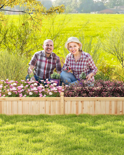 Giantex 89”x23.5”x16” Divisible Planter Box Planting Bed with Corner Drainage