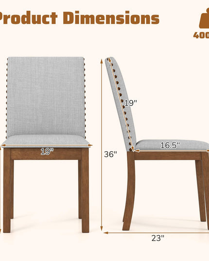 Giantex Upholstered Dining Chairs Set for Restaurant