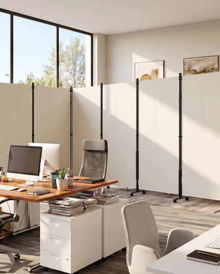 Giantex 6-Panel Folding Room Divider with Wheels( 205'' x 12'' x 71'' )