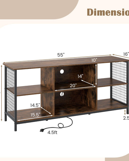 Giantex Industrial TV Stand for TVs up to 65 Inch