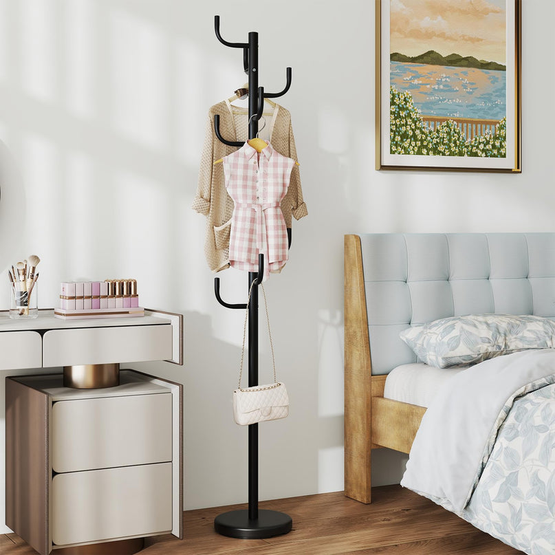 Giantex 69" Metal Coat Rack, 8-Hook Cactus Clothes Stand