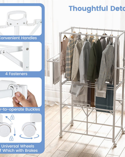 Giantex Clothes Drying Rack with Wheels