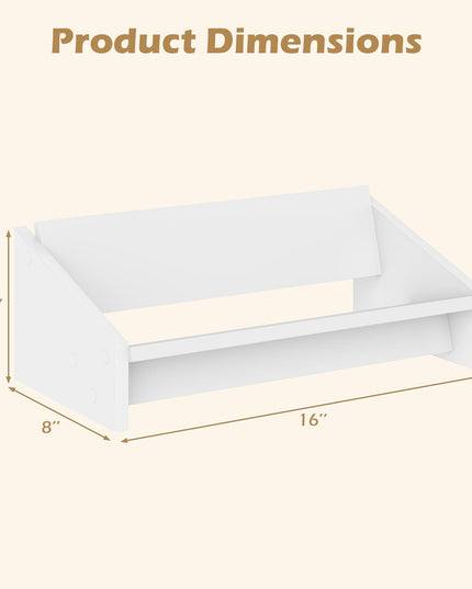 Giantex Bibliothèque de table inclinable en bois pour magazines, CD et disques de jeux vidéo (1/2)