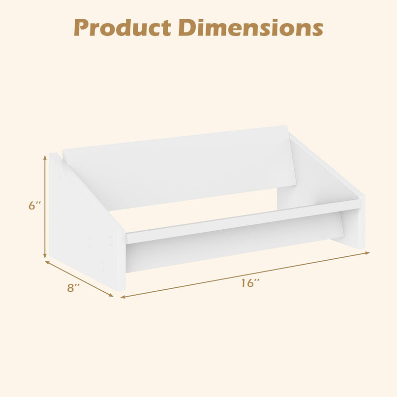 Giantex Wood Tilting Tabletop Bookcase for Magazine, CDs & Video Game Disc (1/2)