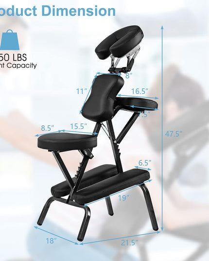 Portable Light Weight Massage Chair Travel Massage Tattoo Spa Chair