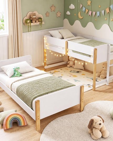 Giantex Twin Over Twin Bunk Bed with Ladder