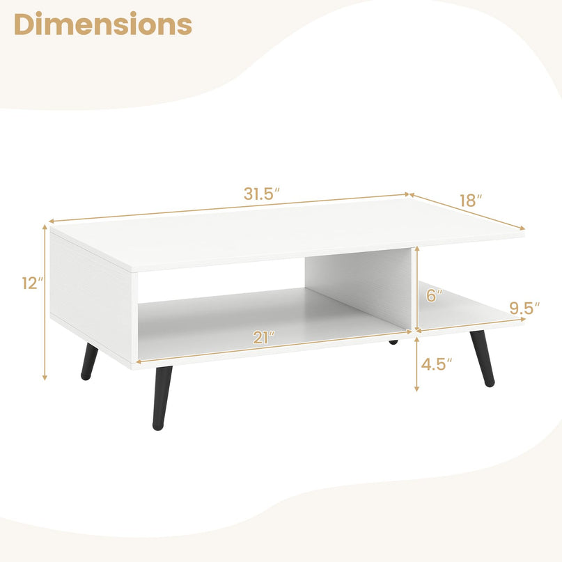 Giantex Coffee Table with Storage for Living Room